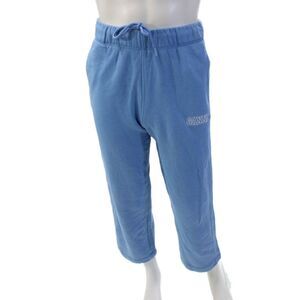 Ganni Mens High Rise Pull On Sweatpants Sky Blue Cotton Size Extra Small